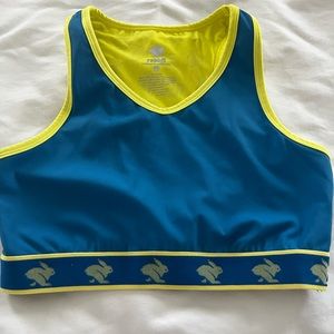 Rabbit sports pocket bra. Size m. Blue with yellow